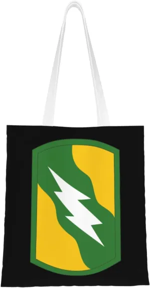 155Th Heavy Brigade Combat Team Shoulder Sleeve Insignia Tote Bag for Women Canvas Shopping Bags Reusable Large Capacity Casual Shoulder Handbags Grocery Bags DIY Gift Bags