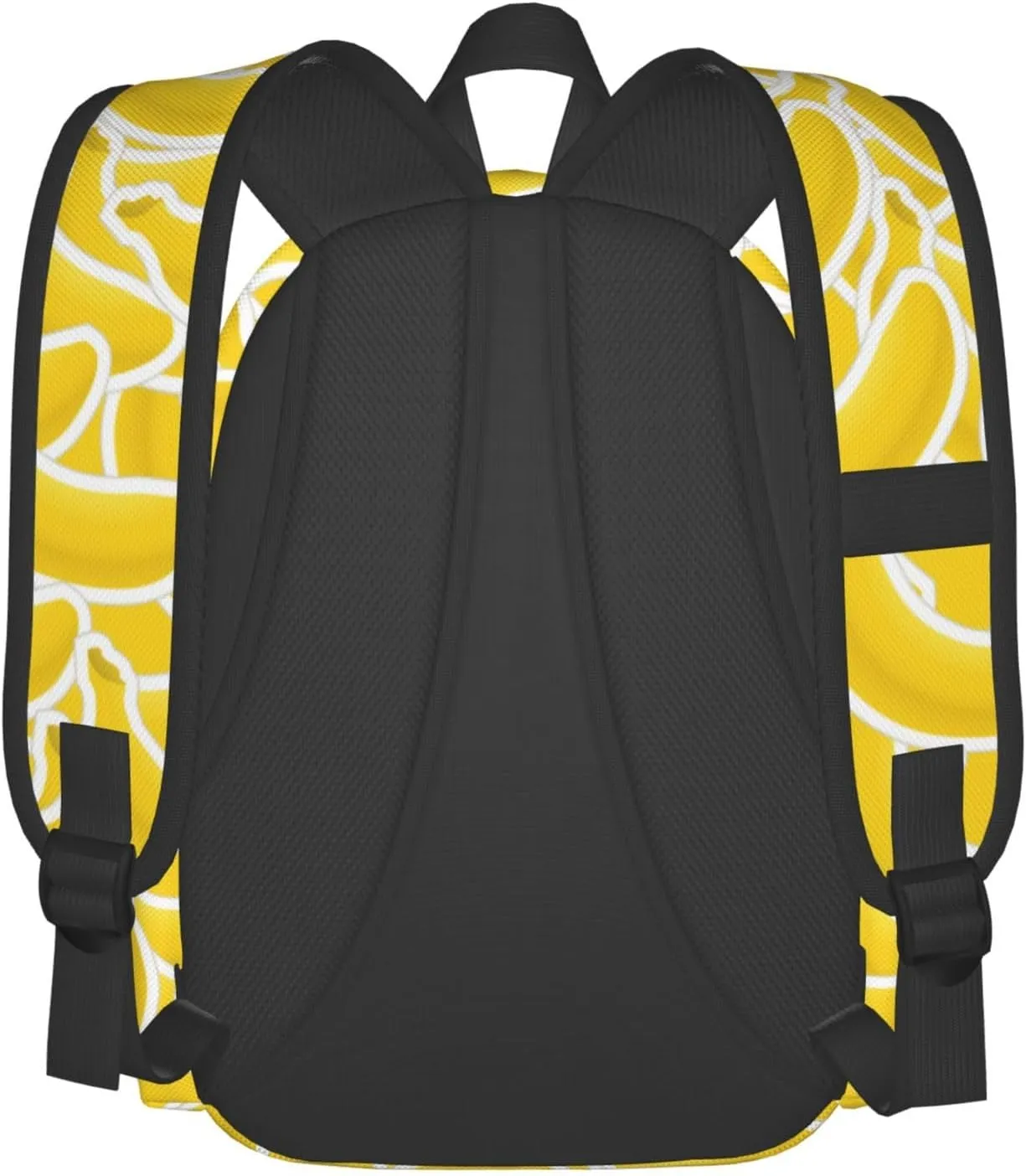 17 inch Backpack Banana Yellow Pattern Seamless Laptop Backpack School Bookbag Shoulder Bag Casual Daypack