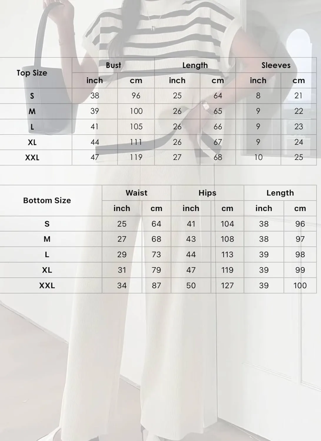 2 Piece Sets For Women Lounge Wear Matching Two Piece Stylish Striped Short Sleeve Tops and Plain Pants Summer Outfit