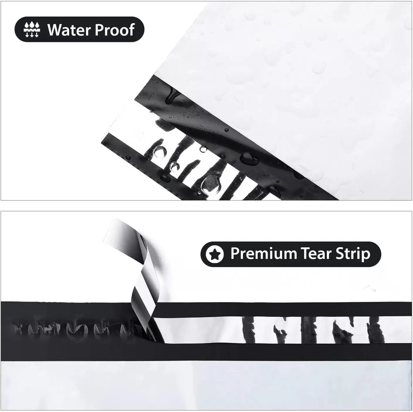 200 7.5x10.5 Poly Mailers Bags Inch Premium Envelopes Shipping Bag, Self-Seal, Waterproof, Privacy Opaque, Mailing Packaging Bags
