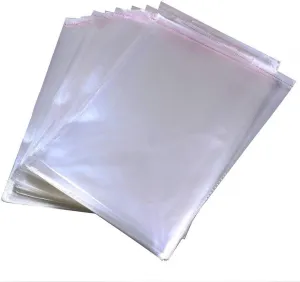 200 Pcs 10" x 13" Self Seal Clear Cellophane Bags Resealable Plastic Apparel Bags Perfect for Packaging Clothing, T-Shirt, Brochure, Prints, Handicraft Gift
