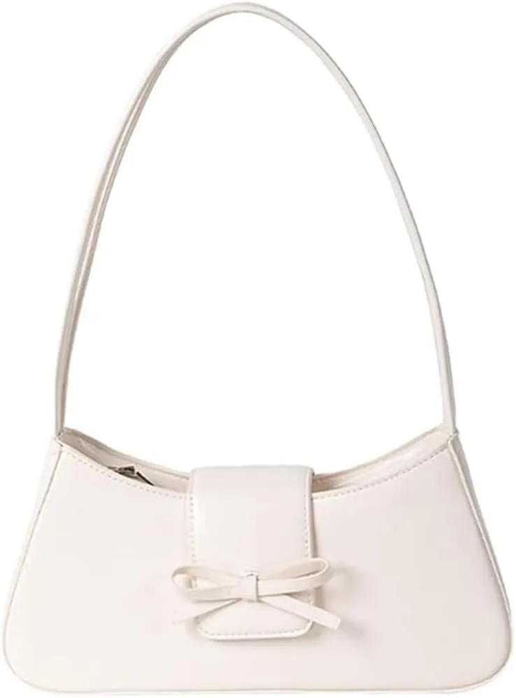 2025 Shoulder Bags for Women Small Y2K Purse Hobo Bags Vegan Leather Handbag Clutch Purse With Bow