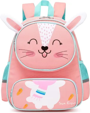 22L Little Rabbit Backpack for Toddler & Preschool Boys Girls 3-9 Years:3D Cartoon Waterproof Large Capacity School Bag,Kindergarten Travel Backpack(Rabbit) ﻿