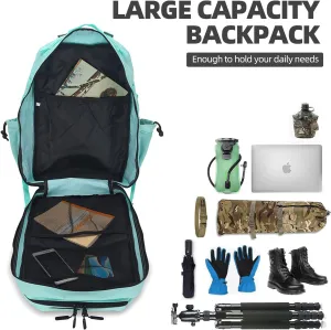 25L Small Tactical Hiking Backpack for Women Training Gym Fitness Bag Outdoor Camping Backpacks Travel Waterproof (Green)
