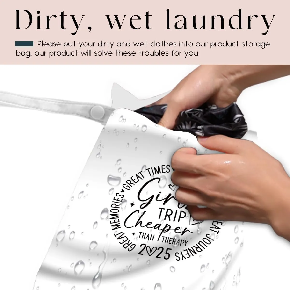 2Pcs Girls Trip Gifts Wet Dry Bag, Beach Bag Wet Bag Favors, Aloha Bags for sunscreen Swimsuit Toiletry Travel Essentials For Women, Beach Travel Laundry bags for Dirty Diaper Swimsuit Gifts