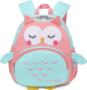 3D Owl Toddler Backpack - Waterproof Lightweight Mini Travel Bag for Boys & Girls 1-5 Years,Unisex Kids Preschool Backpack with Cute Animal Design (Owl Style)