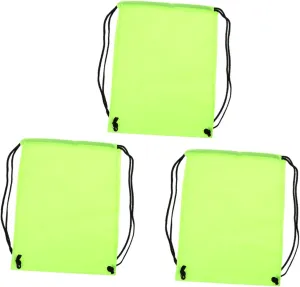 3Pcs Capacity Drawstring Bags Shoulders Drawstring Backpacks for Sports and Cycling Durable and Practical Storage Fluorescent