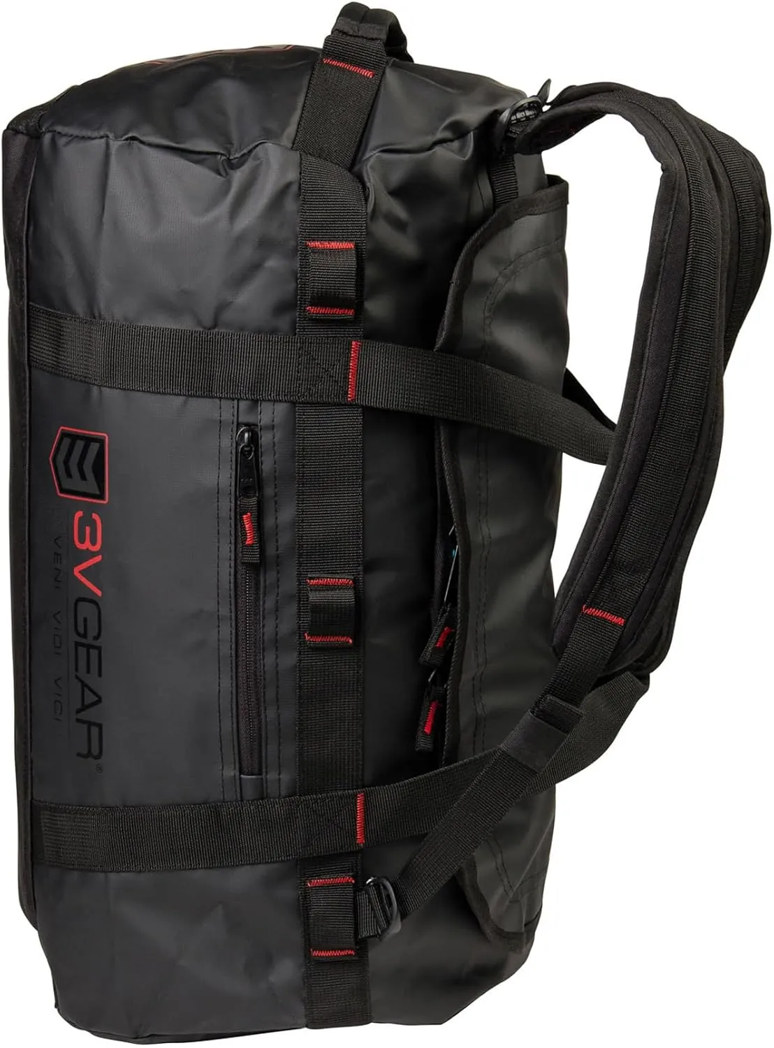 3VGEAR Smuggler Adventure Duffel Bag, 45L - Duffel Bag for Travel, Gym and Sports, Backpack, Handle Carry, Large D-Shaped Opening, Removable Straps - 45 Liters