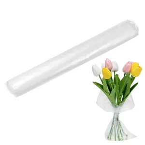 50-Pack Flower Water Retainer Plastic Bag, 11.8x11.8 Inch/ 30x30cm Wraps Clear Plastic Florist Supplies Water Retainer Bag for Flower Bouquet Wrapping, Fresh Flower Bag with Water
