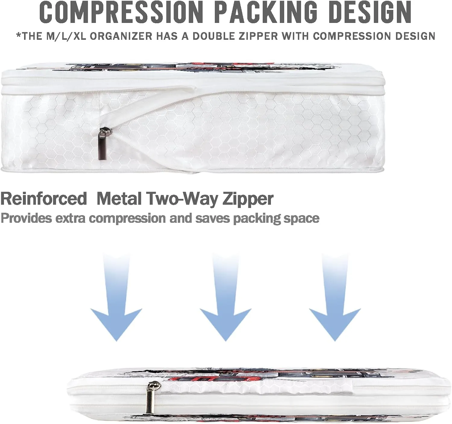 6 Set Compression Packing Cubes Compressed Storage Bags for Carry on Suitcases Packaging Luggage Bags Organizers for Travel
