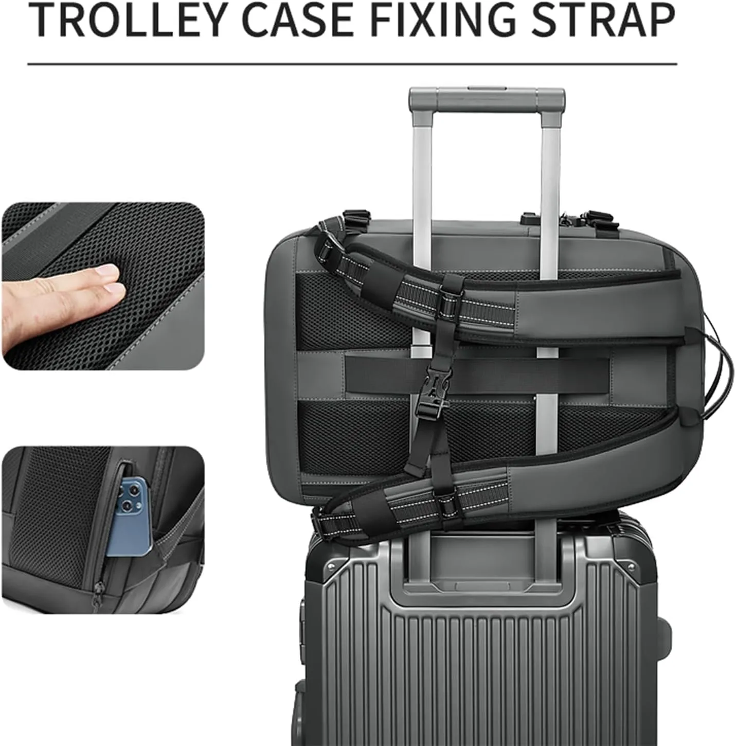60L Airback Backpacks Expandable Travel Backpack Vacuum Compression Carry on BackPack Anti-theft Waterproof 17inch Laptop Bag