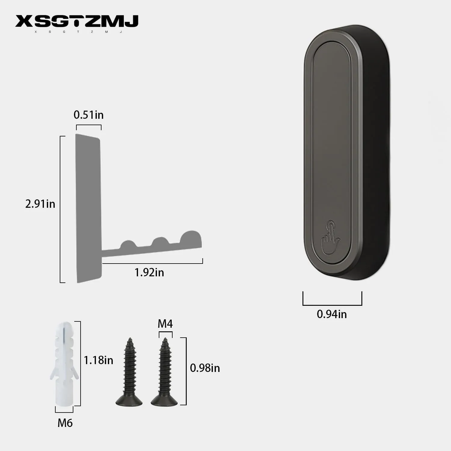 6PCS Foldable Invisible Hook Zinc Alloy Bathroom Wall Hook Retractable for Closet Scarf Hat Robe Key Purse Bag Folding Hooks Minimalist Style (Black)