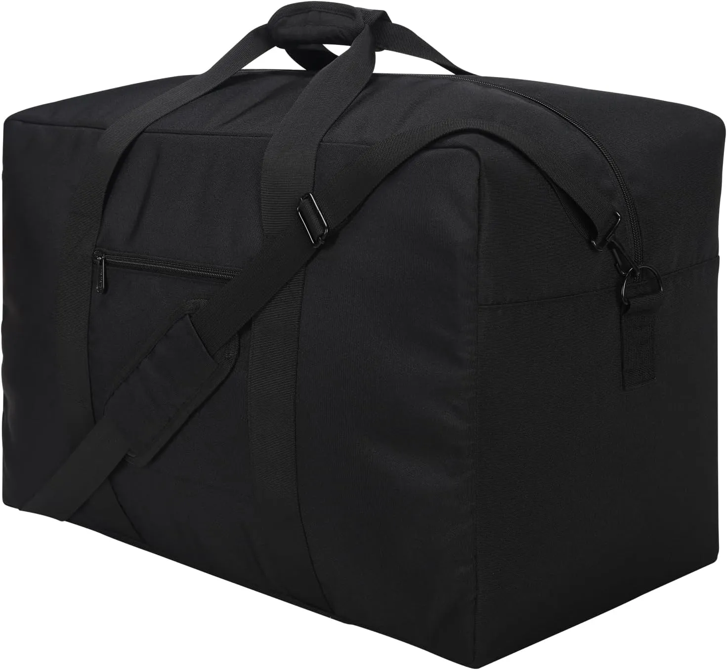 70L Large Duffle Bag for Travel - 24 inch Duffel Bag Heavy Duty Luggage Storage Bag (Black-Pro)