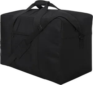 70L Large Duffle Bag for Travel - 24 inch Duffel Bag Heavy Duty Luggage Storage Bag (Black-Pro)
