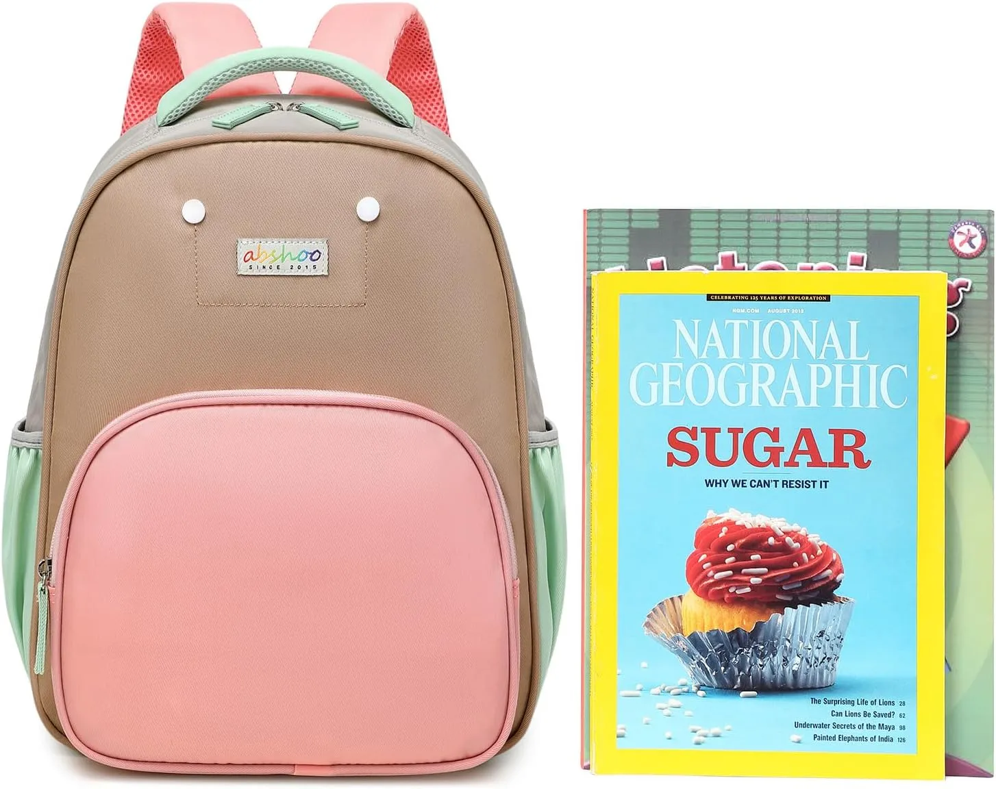 abshoo Cute Preschool backpacks for Girls School Bookbag Kindergarten Backpack for Kids 4-8 (Pink and Brown)
