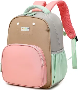 abshoo Cute Preschool backpacks for Girls School Bookbag Kindergarten Backpack for Kids 4-8 (Pink and Brown)