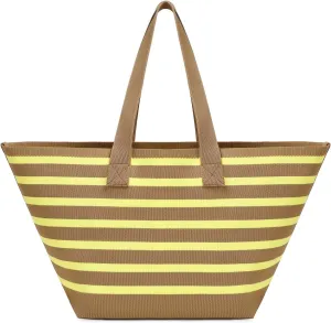 abshoo Large Beach Bag For Women Stripe Beach Tote Bag Ladies Large Gym Tote Carry On Weekender Travel Bag