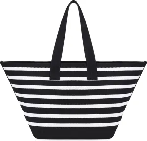 abshoo Large Beach Bag For Women Stripe Beach Tote Bag Ladies Large Gym Tote Carry On Weekender Travel Bag
