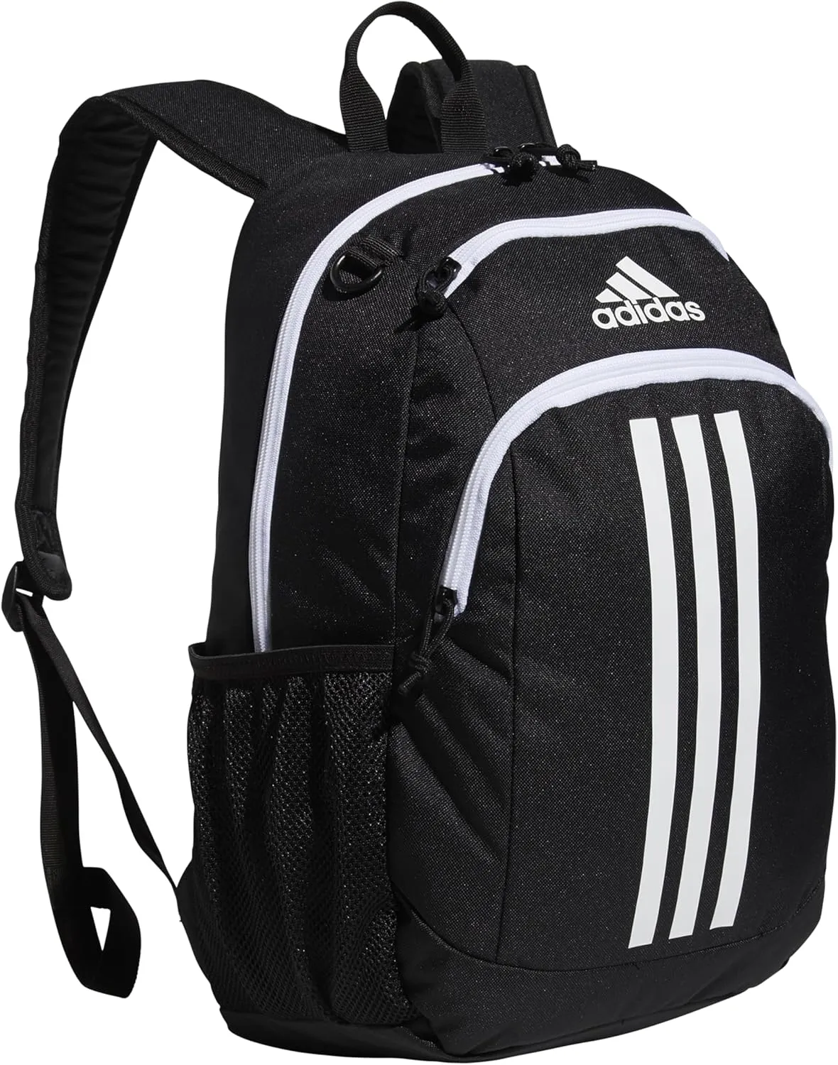 adidas Creator Comfortable and Durable Small Athletic Bag or Laptop Backpack for Women and Men, Black/White, One Size
