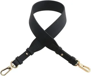 Adjustable Bag Strap Faux Leather-Strap Crossbody Bag Strap-Replacement Shoulder Bag Replacement-Strap for Handbag Purse Black