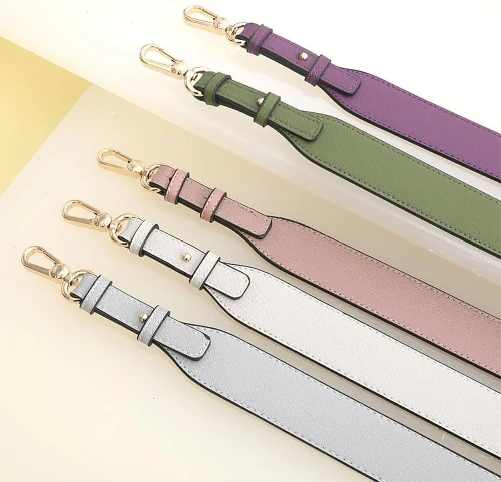 Adjustable Bag Strap Faux Leather-Strap Crossbody Bag Strap-Replacement Shoulder Bag Replacement-Strap for Handbag Purse Black