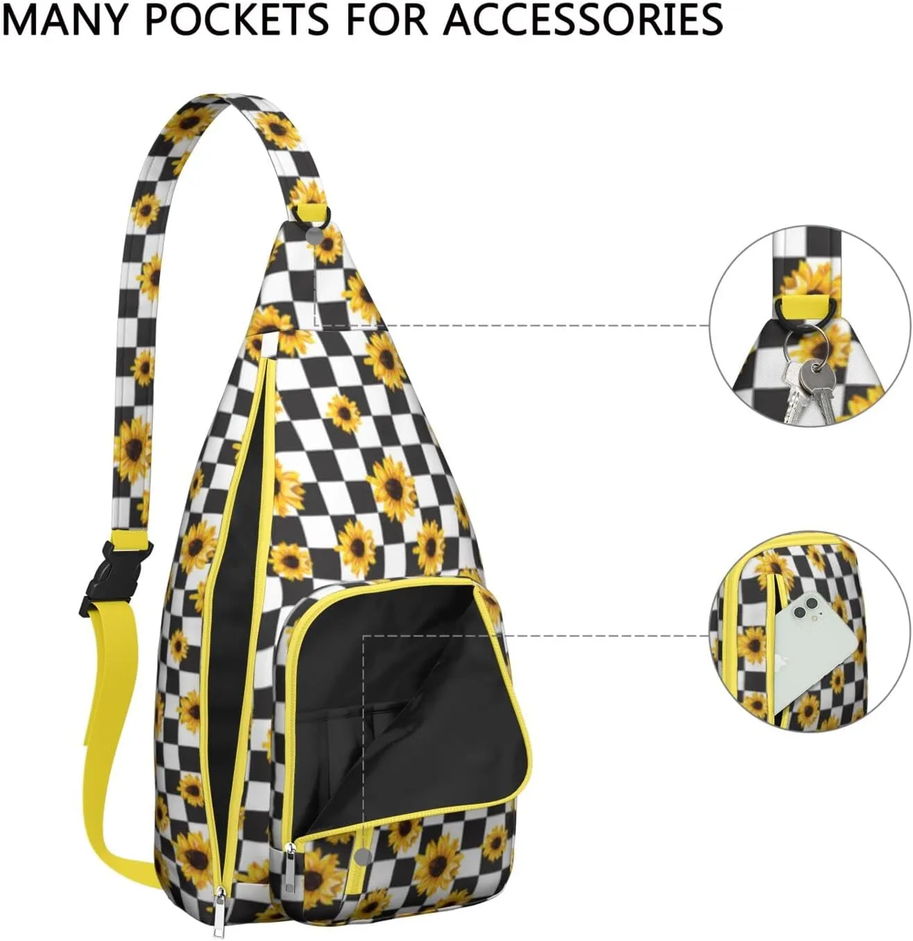 Adjustable Strap Crossbody for Women, Lightweight & Stylish Floral Design
