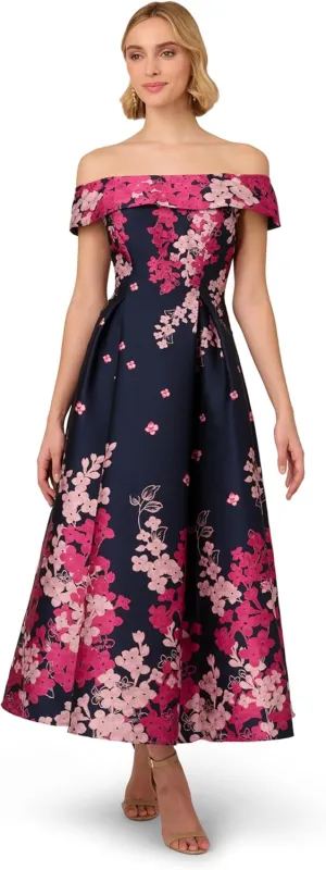 Adrianna Papell Women's Off-Shoulder Dress