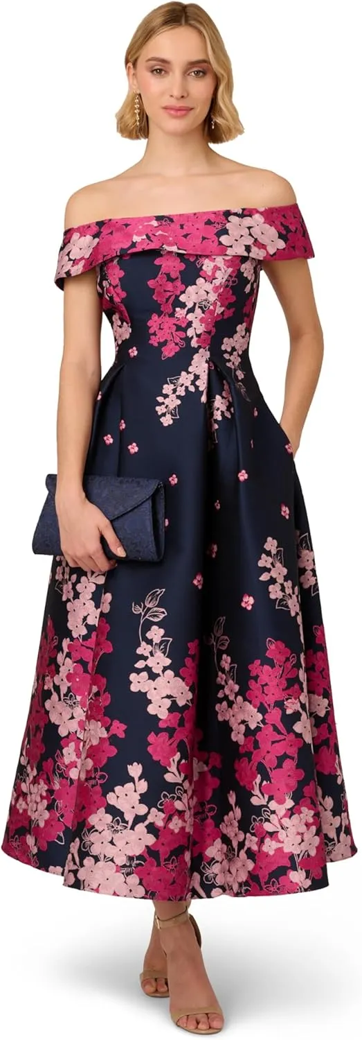 Adrianna Papell Women's Off-Shoulder Dress