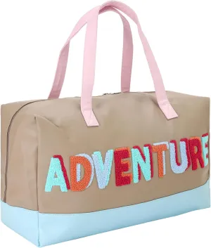 Adventure letters duffel bag