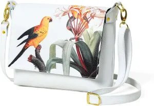 ADYAN Handmade Full Grain Soft Leather Floral Printed Bag for Women