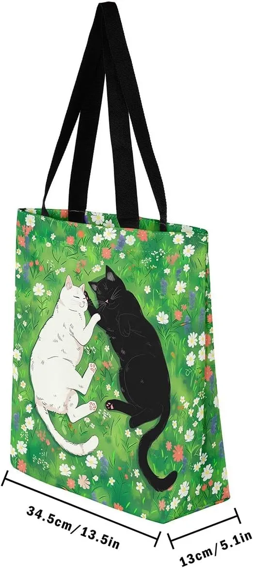 Aesthetic Canvas Tote Bag for Women,Blue Marble Reusable Grocery Handbag,Modern Abstract Shopping Canvas Bags