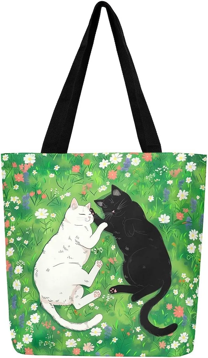 Aesthetic Canvas Tote Bag for Women,Blue Marble Reusable Grocery Handbag,Modern Abstract Shopping Canvas Bags