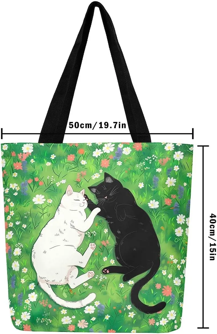 Aesthetic Canvas Tote Bag for Women,Blue Marble Reusable Grocery Handbag,Modern Abstract Shopping Canvas Bags