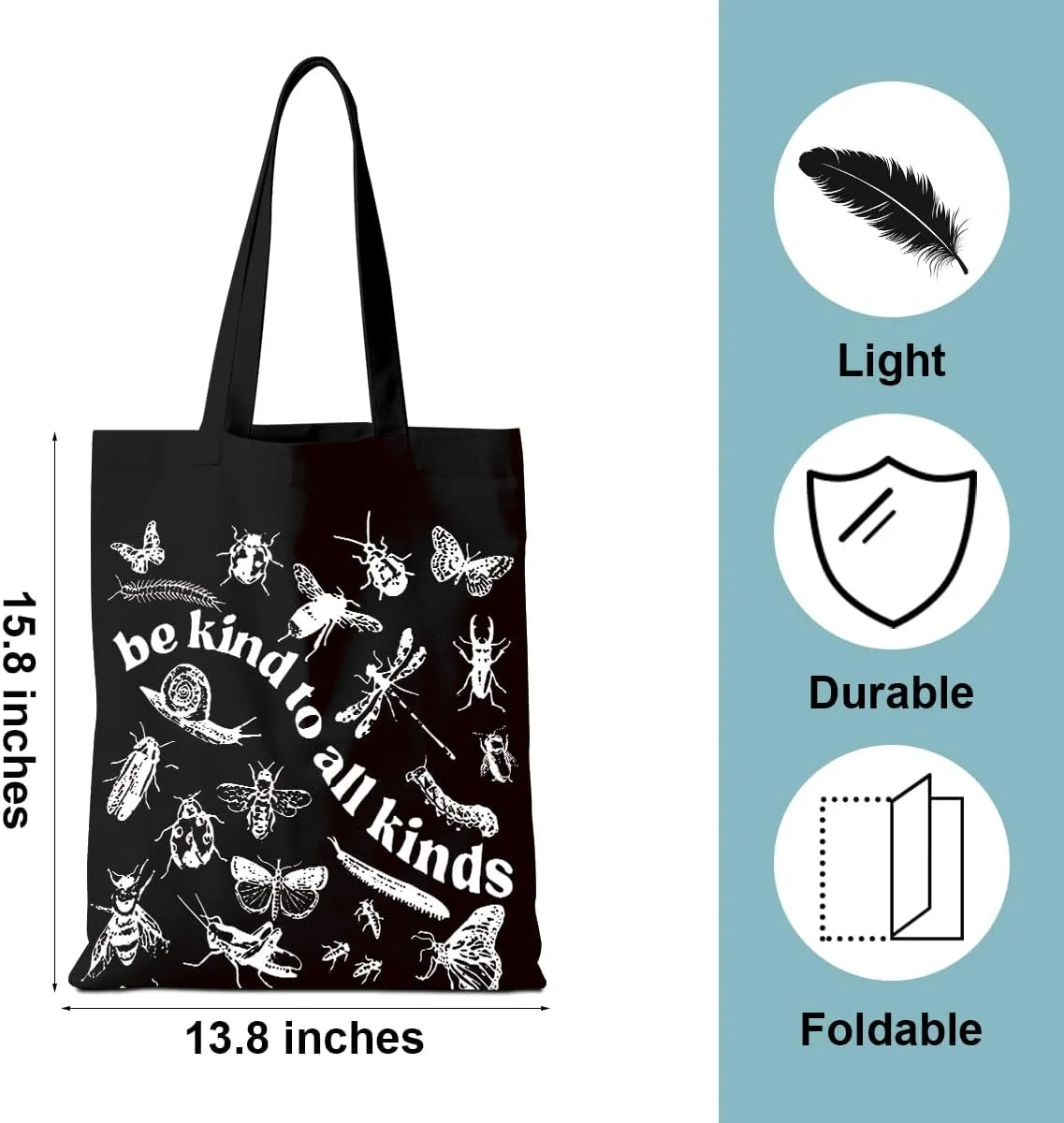 Aesthetic Tote Bag Funny Nature Lovers Weekender Bag Music Lover Reusable Grocery Bags for Travel Vacation Christmas