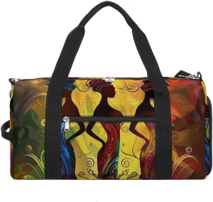 African American Indian Women Sports Gym Bag Lightweight Travel Duffle Bag Carry on Weekender Bags for Women Men