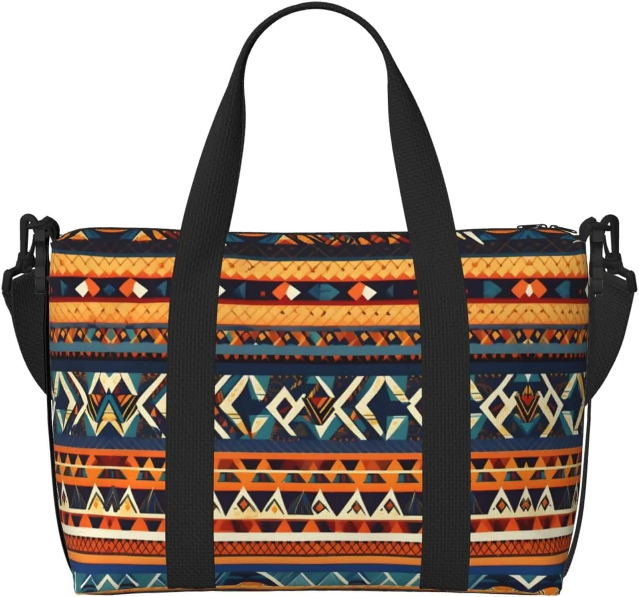 African National Patterns print Travel Duffel Bag,workout duffel bag, overnight shoulder Bag,Weekender Bag for Women Men