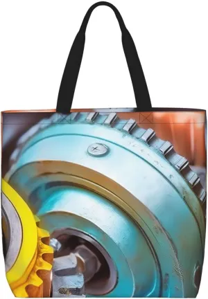 Agricultural Machinery Tote Bags For Women With Zipper, Gym And Work Tote, Dance Yoga Bag For Sports, Travel