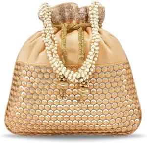 Aheli Ethnic Potli Bag Gift for Women Handmade Purse Evening Handbags Stylish Bridal Fashion Clutch Bag Gift