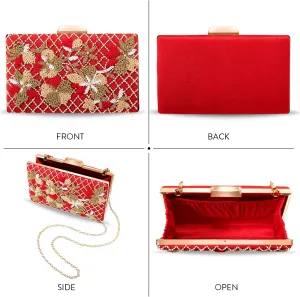Aheli Indian Clutch Purses Gift for Women Wedding Handmade Evening Bridal Handbags Party