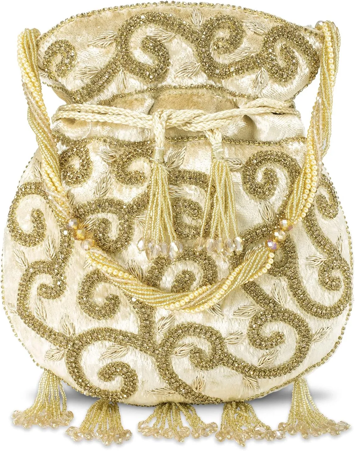 Aheli Indian Potli Bags Gift for Women Evening Bag Clutch Ethnic Bride Purse with Drawstring