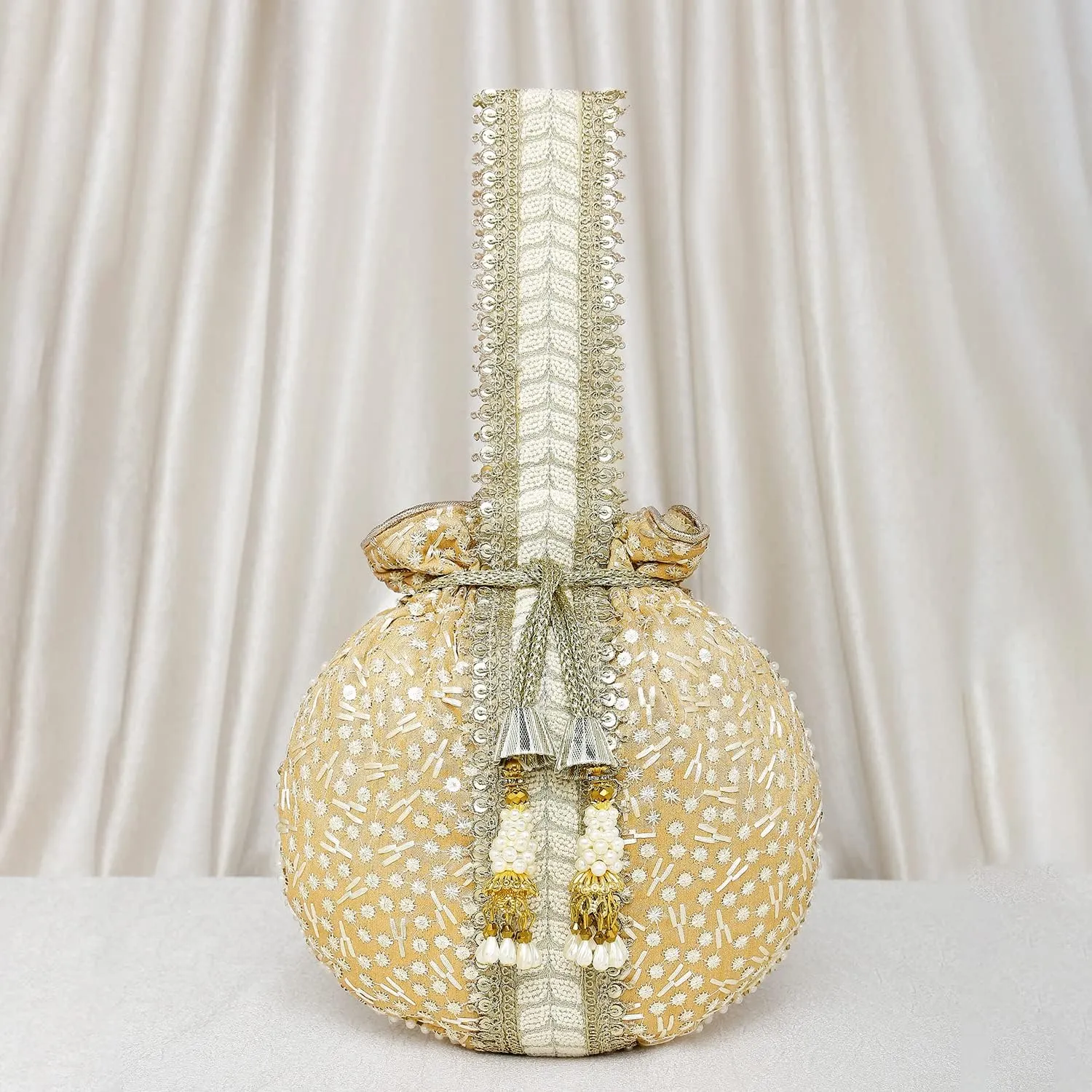 Aheli Potli Bags Gift for Women Evening Bag Clutch Ethnic Bride Purse with Drawstring