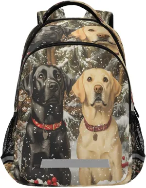 ALAZA Black Yellow Golden Retriever Backpacks Travel Laptop Daypack School Book Bag for Men Women Teens Kids