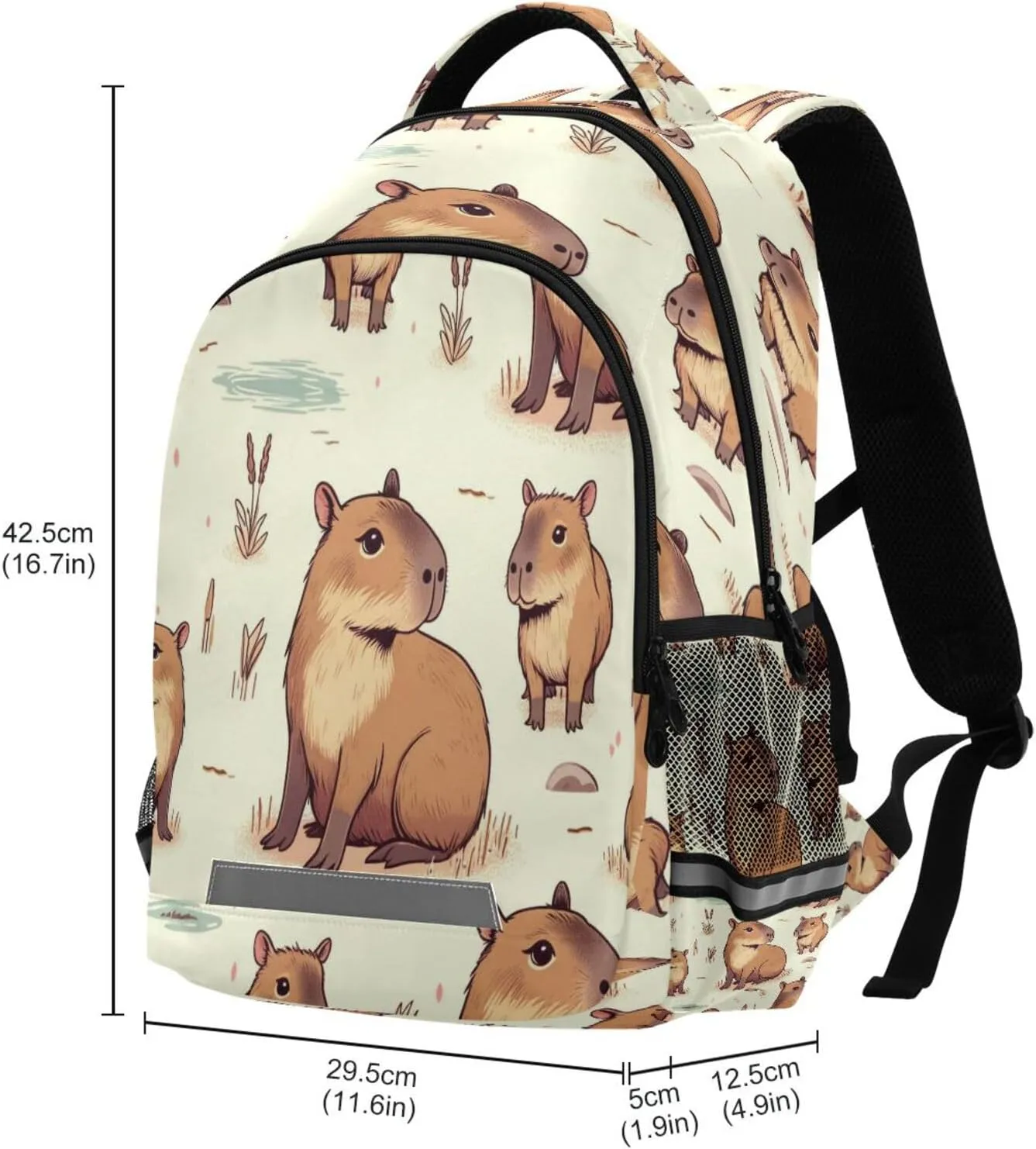 ALAZA Cute Capybara Backpacks Travel Laptop Daypack School Book Bag for Men Women Teens Kids