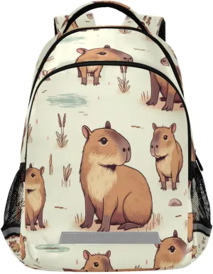 ALAZA Cute Capybara Backpacks Travel Laptop Daypack School Book Bag for Men Women Teens Kids