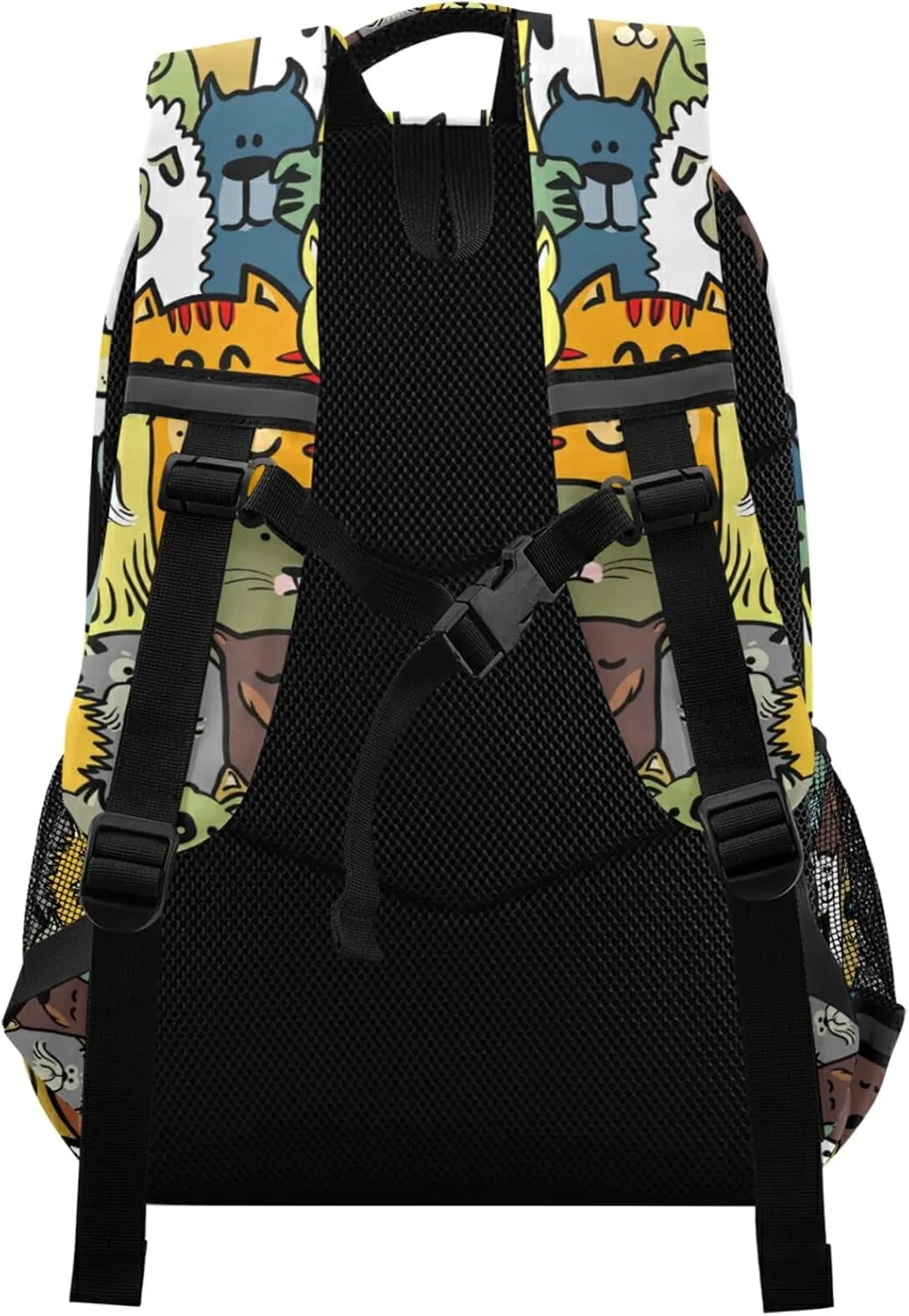 ALAZA Cute Cartoon Doodle Dogs and Cats Backpacks Travel Laptop Daypack School Book Bag for Men Women Teens Kids