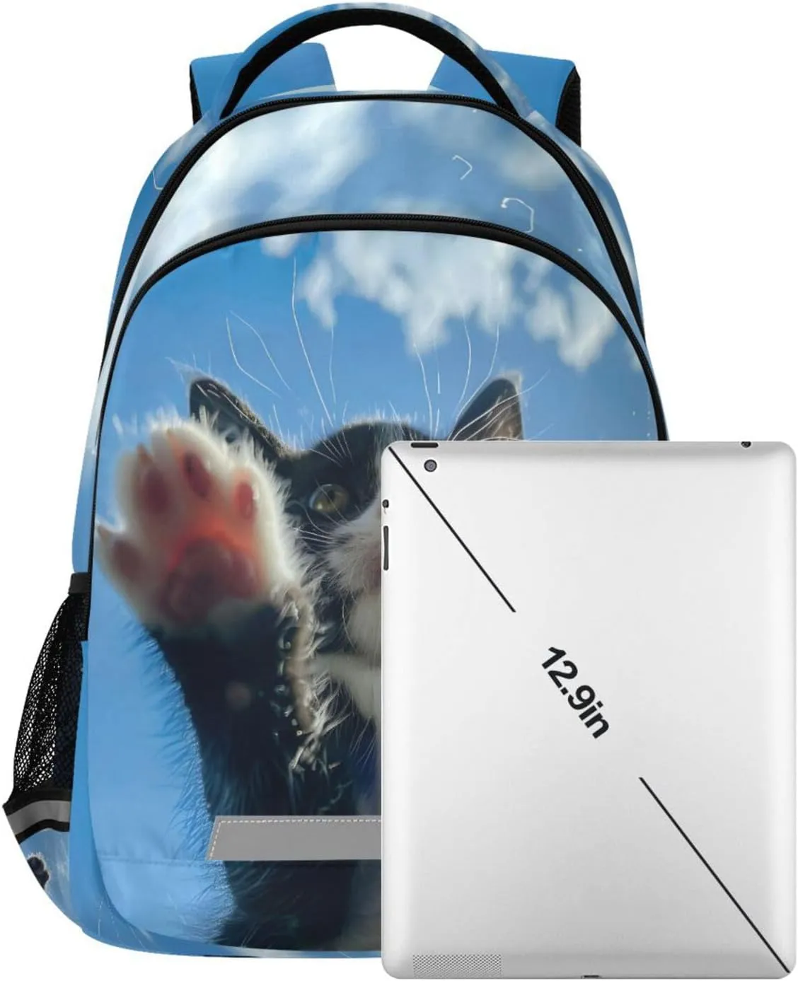 ALAZA Cute Tuxedo Kitten Cat Backpacks Travel Laptop Daypack School Book Bag for Men Women Teens Kids