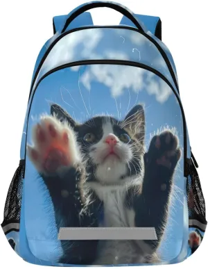 ALAZA Cute Tuxedo Kitten Cat Backpacks Travel Laptop Daypack School Book Bag for Men Women Teens Kids