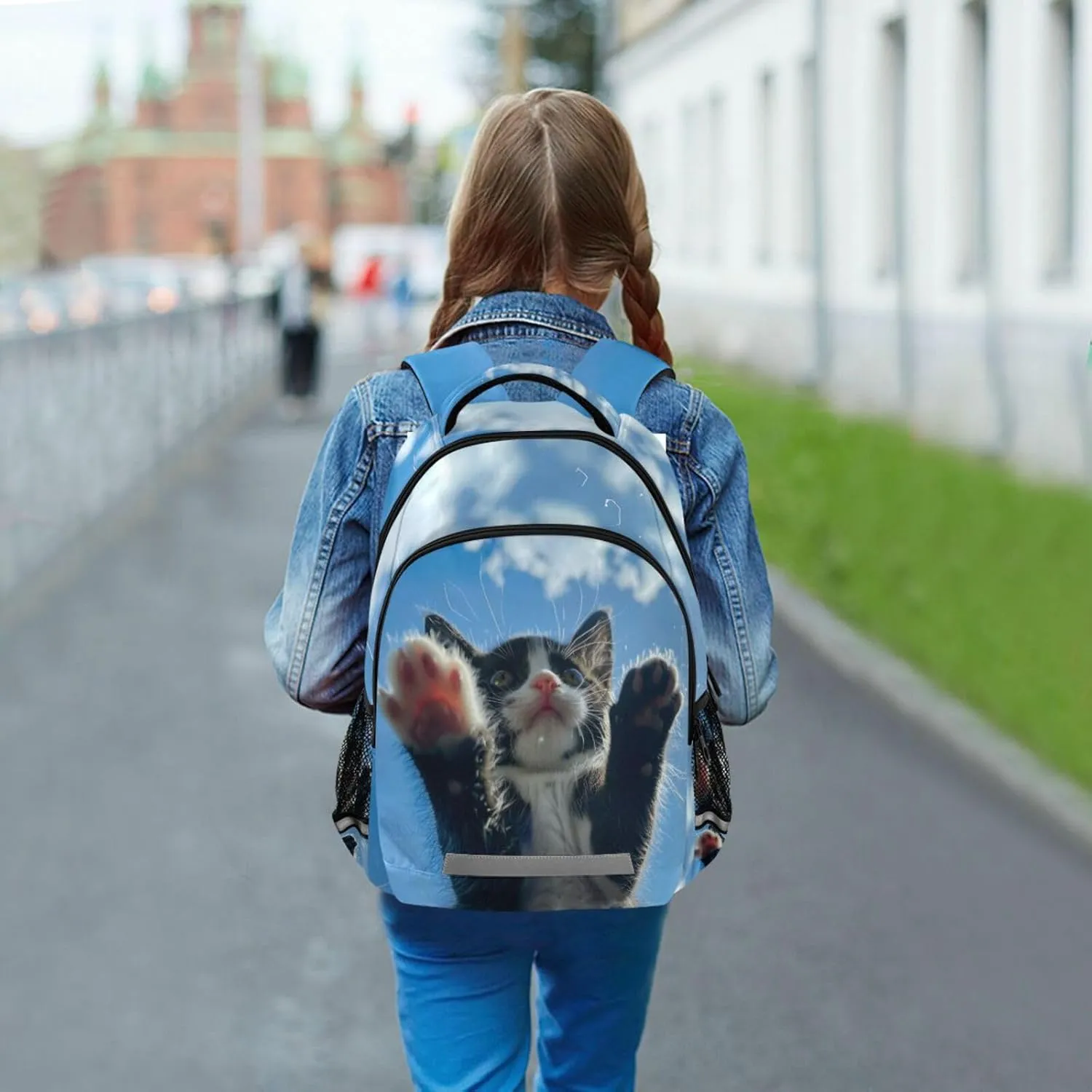 ALAZA Cute Tuxedo Kitten Cat Backpacks Travel Laptop Daypack School Book Bag for Men Women Teens Kids