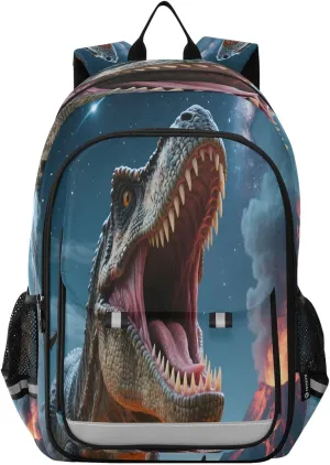 ALAZA Dinosaur Roar School Backpacks Travel Laptop Bag Kids Bookbag for Girls Boys Teens Women Men