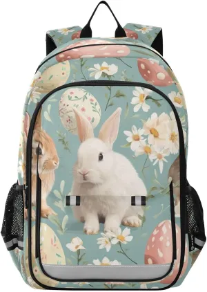 ALAZA Easter Bunny Cute Rabbit Laptop Backpack Purse for Women Men School Bag 17 Inch Bookbag Student Boys Girls Travel Casual Daypack